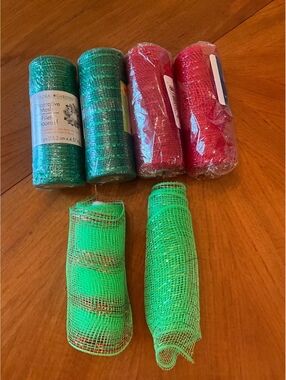 Red & Green Deco Mesh Bundle